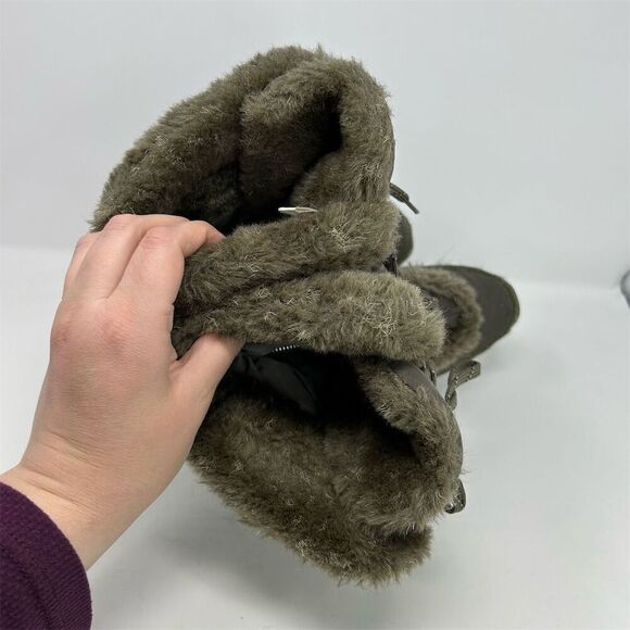 The North Face Lace Up Snow Boots Size 9 Green Waterproof Insulated Size 9 - Picture 9 of 12